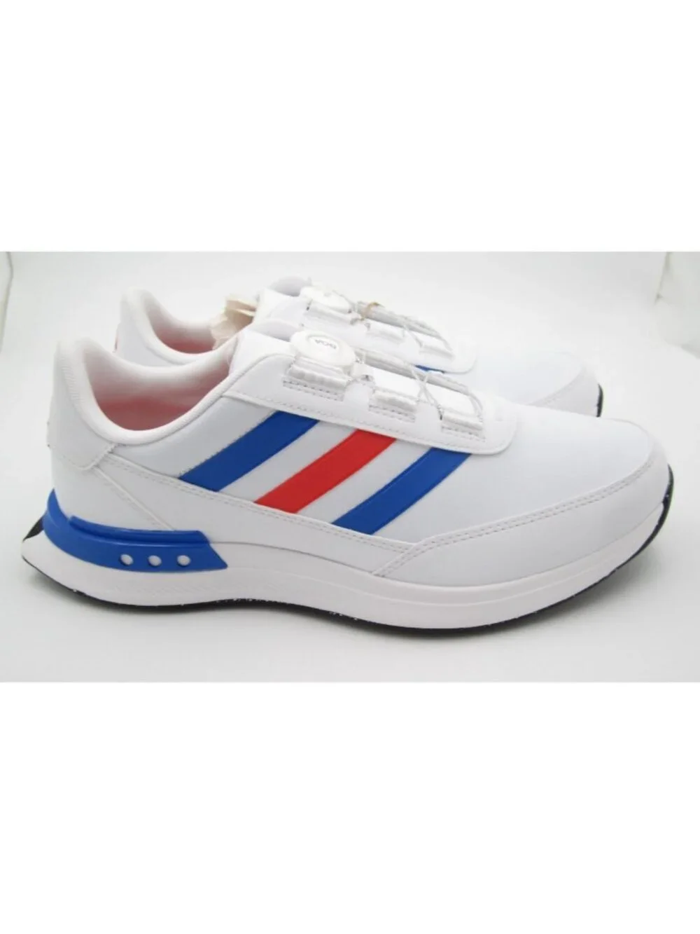 New Adidas Men S2G SL BOA 24 Spikeless White Blue Red Golf Shoes Sz 10US (F9)